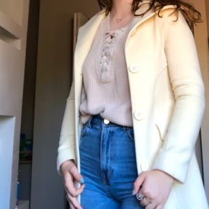 Long wool and cashmere coat